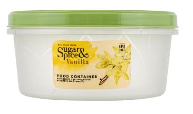 Контейнер для продуктов Sugar&Spice Vanilla квадратный 0,4л с гибкой крышкой фисташка